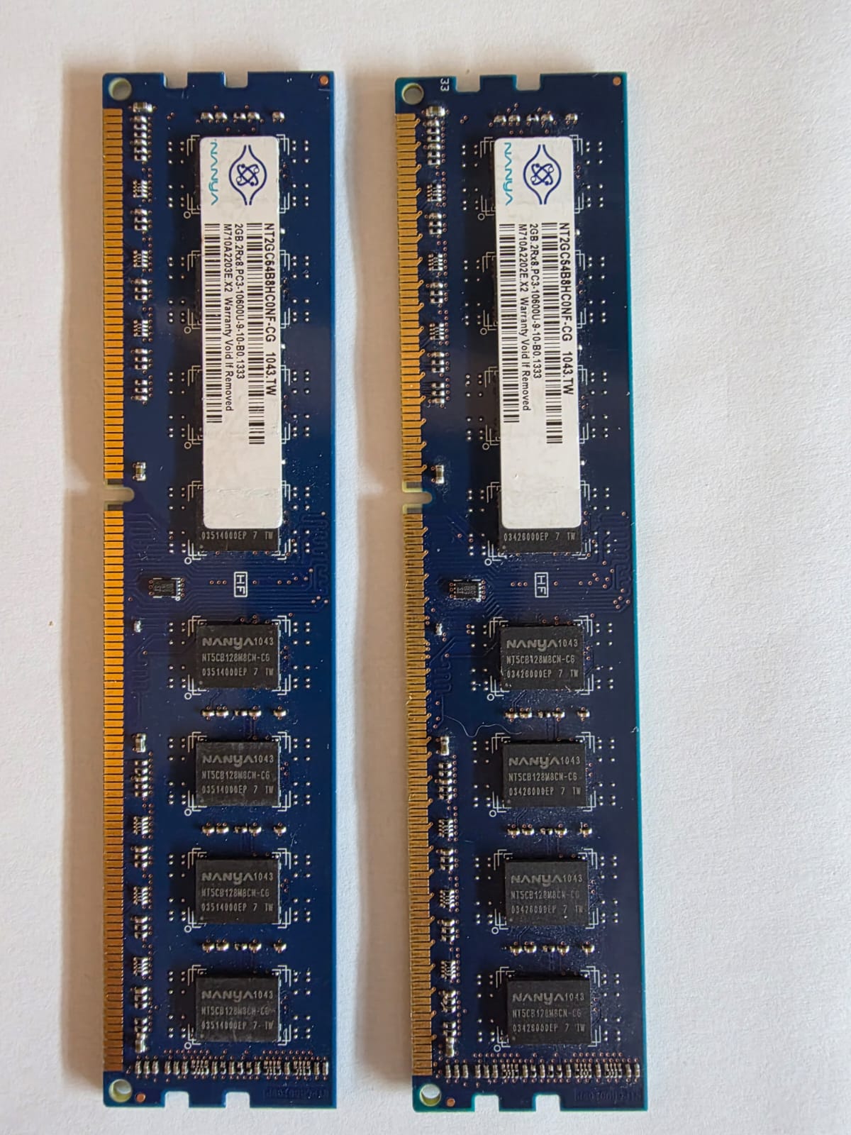 DDR3 4GB (2×2GB) Nanya 1333 MHz RAM-Kit - NT2GC64B8HC0NF-CG — vue 2