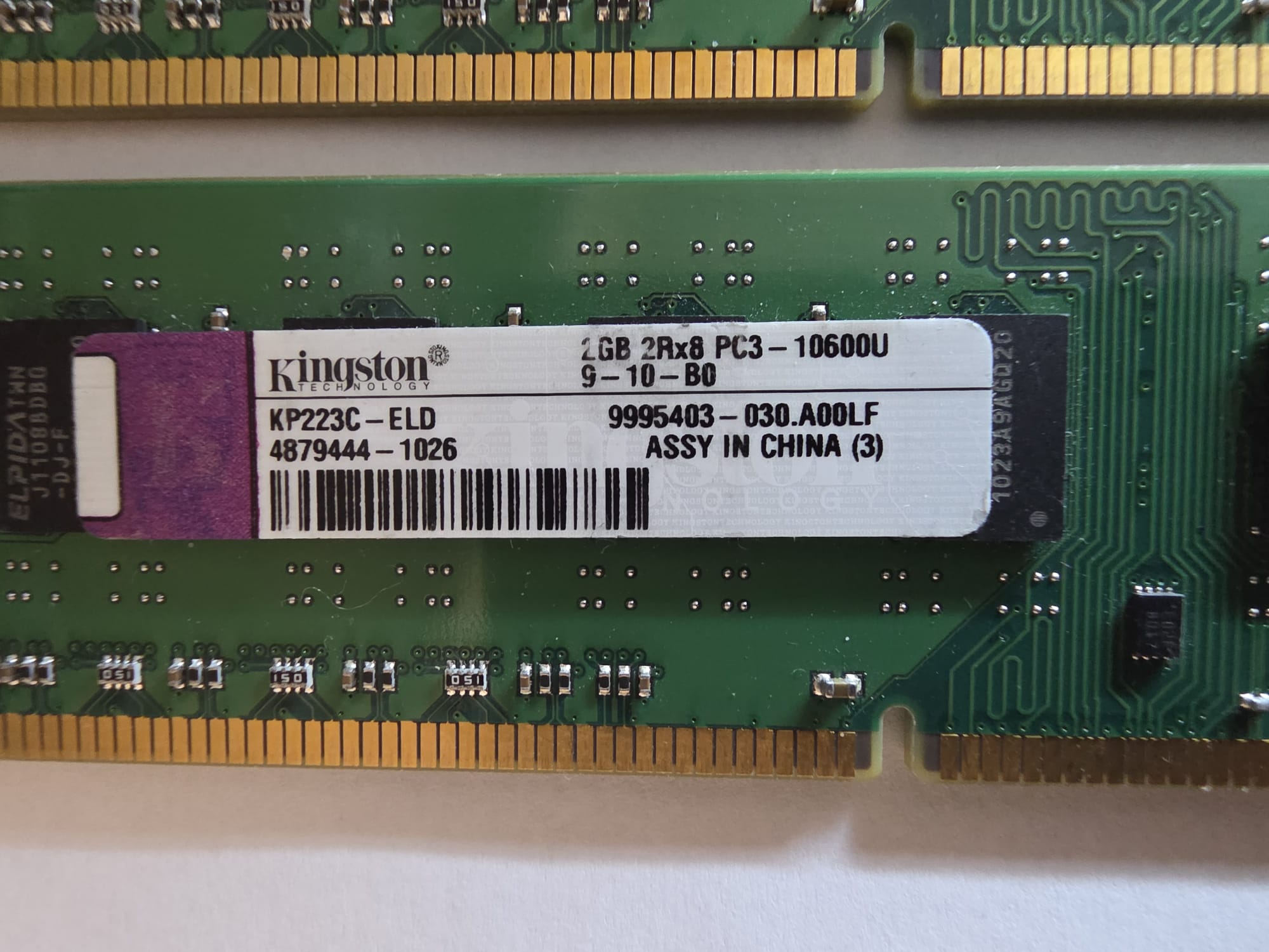 Kit RAM DDR3 4 Go (2×2 Go) Kingston 1333 MHz - KP223C-ELD