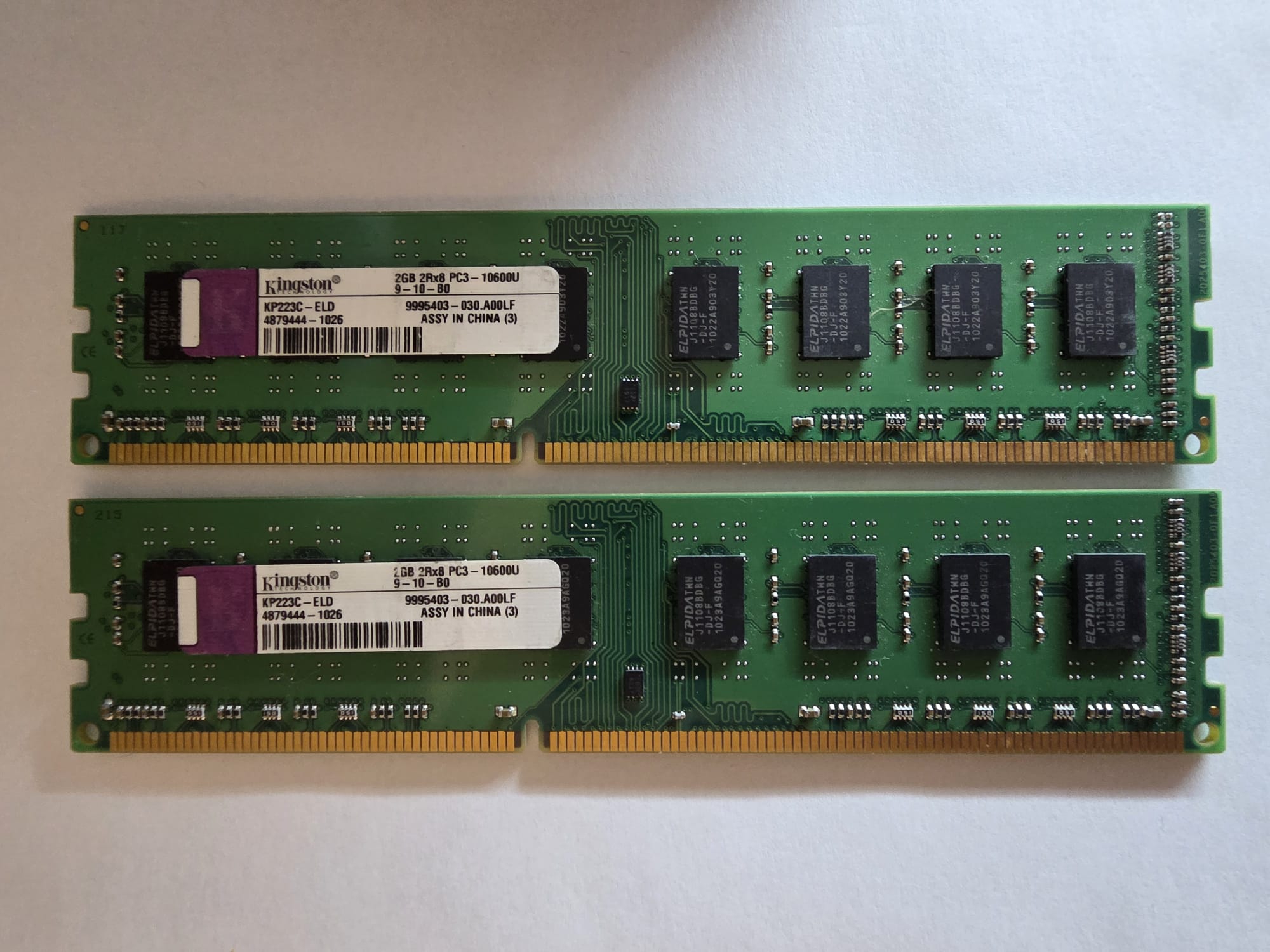 DDR3 4GB (2×2GB) Kingston 1333 MHz RAM-Kit - KP223C-ELD — vue 2