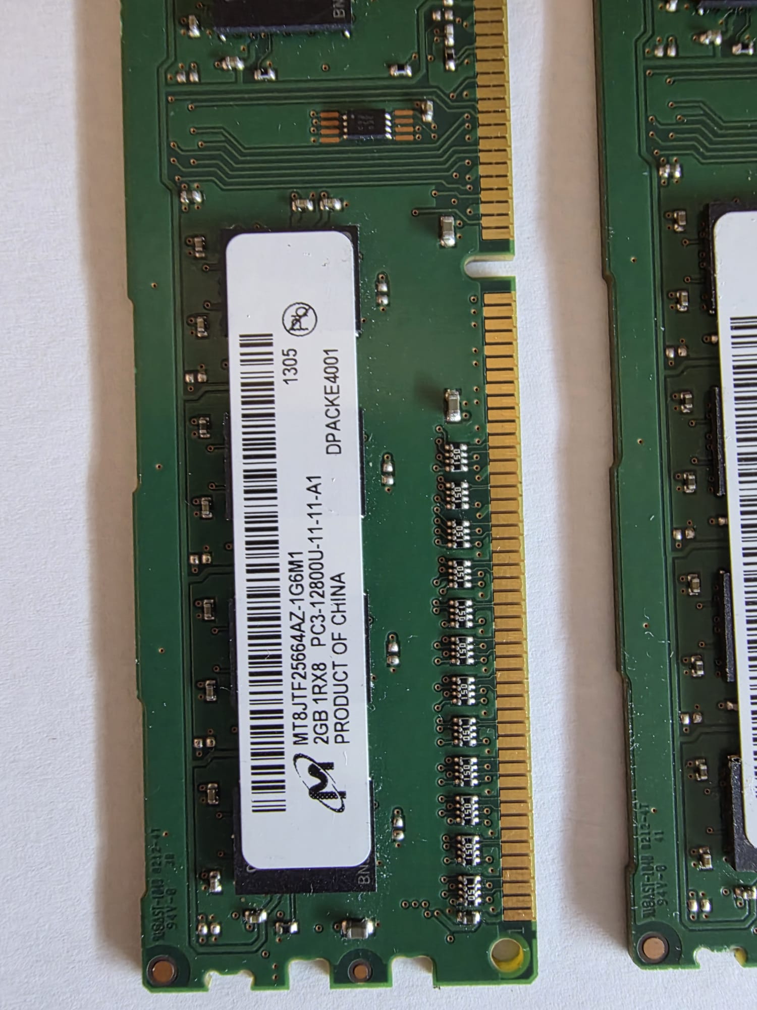 Kit RAM DDR3 4 Go (2×2 Go) Micron 1600 MHz - MT8JTF25664AZ-1G6M1