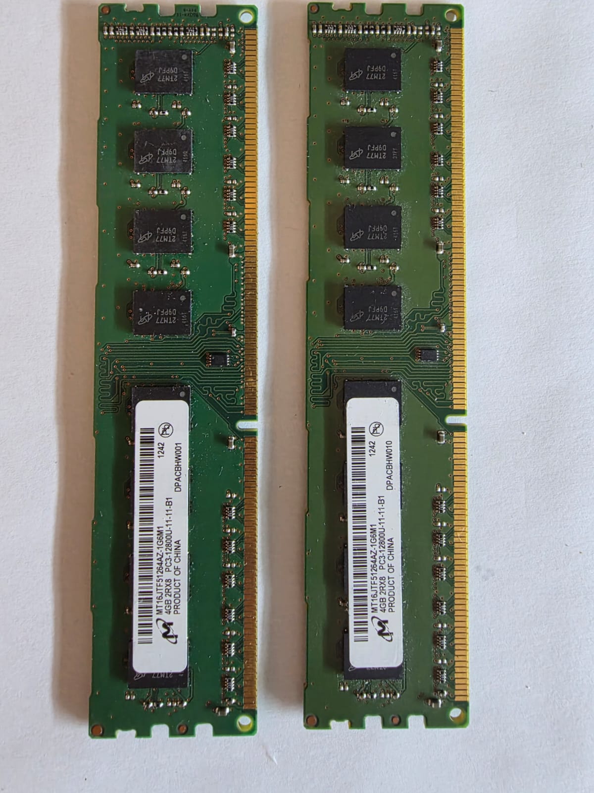 RAM-Kit DDR3 8 GB (2×4 GB) Micron 1600 MHz - MT16JTF51264AZ-1G6M1 — vue 2