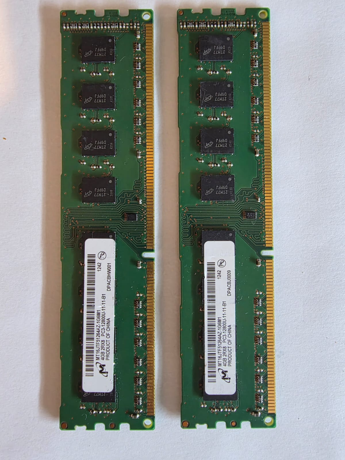 RAM-Kit DDR3 8 GB (2×4 GB) Micron 1600 MHz - MT16JTF51264AZ-1G6M1 — vue 2