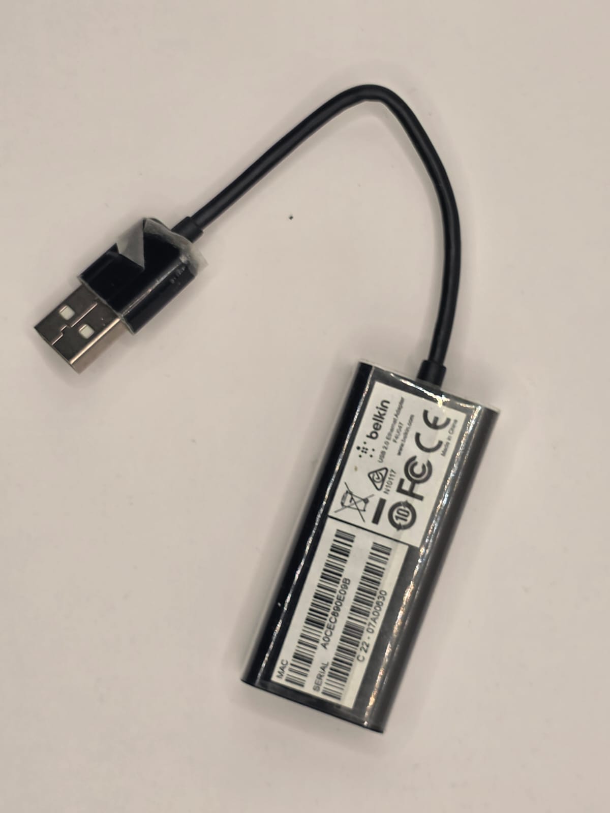 Belkin F4U047 Adaptateur USB 3.0 vers Ethernet Gigabit RJ45 1000 Mbps