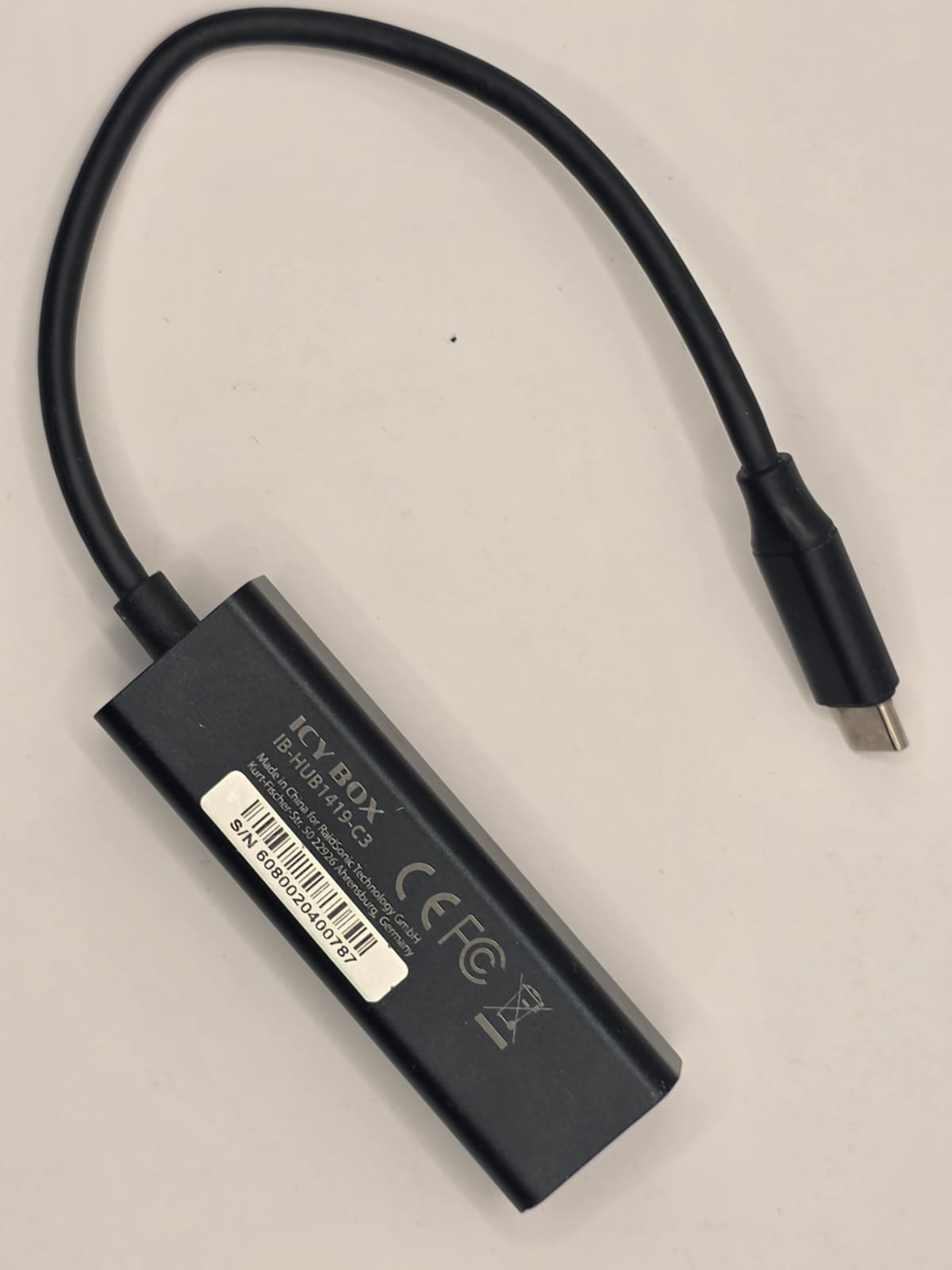 ICY BOX IB-HUB1419-C3 Hub USB-C vers 4x USB 3.0 Type-A compact