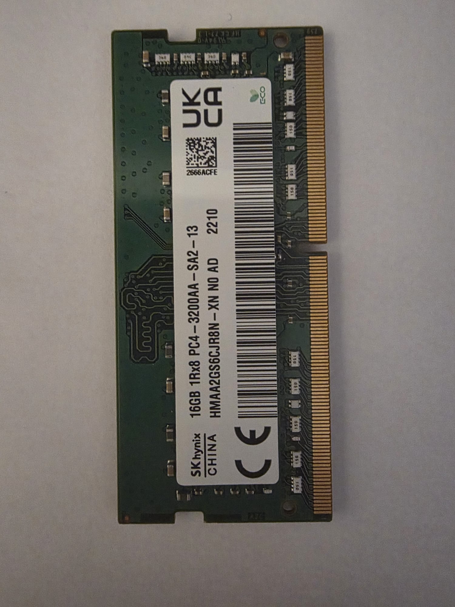 SK Hynix 16GB DDR4 SO-DIMM PC4-3200AA HMAA2GS6CJR8N-XN Laptop RAM